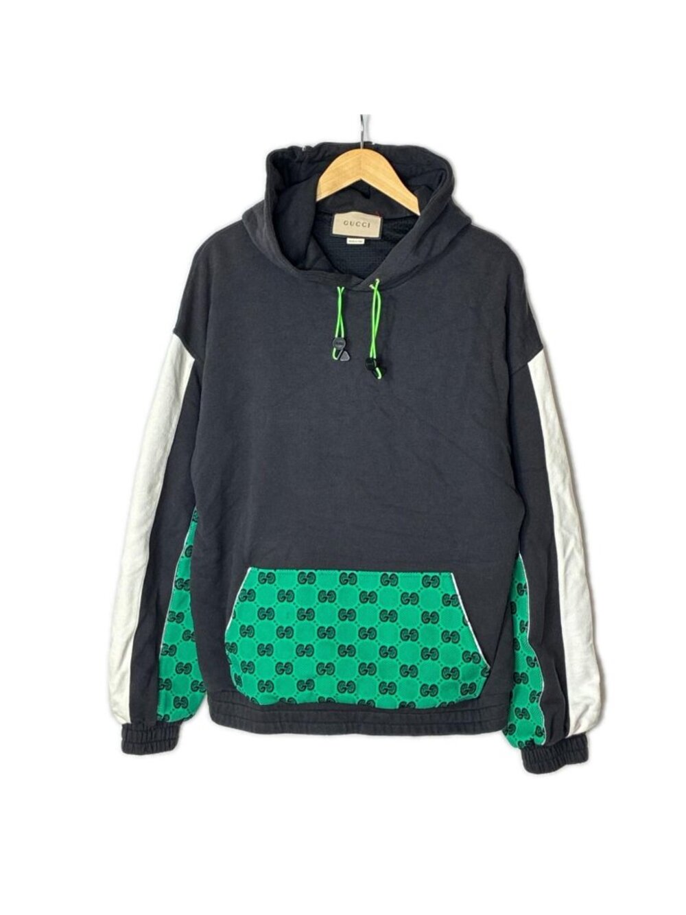 Gucci Pullover Hoodie All Over Print Black Green